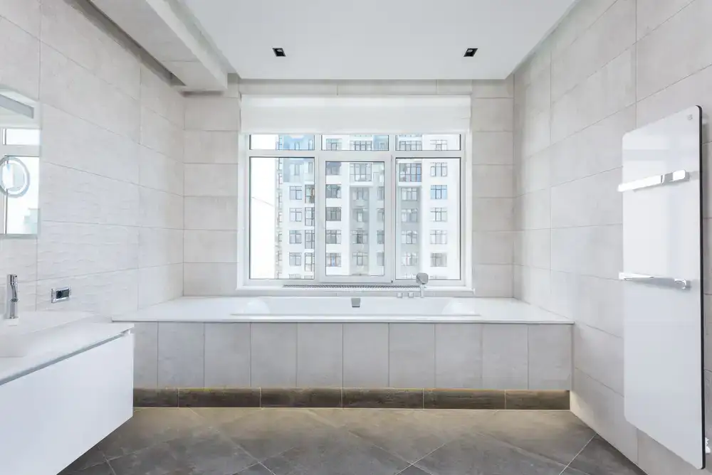 Spacious contemporary bathroom layout