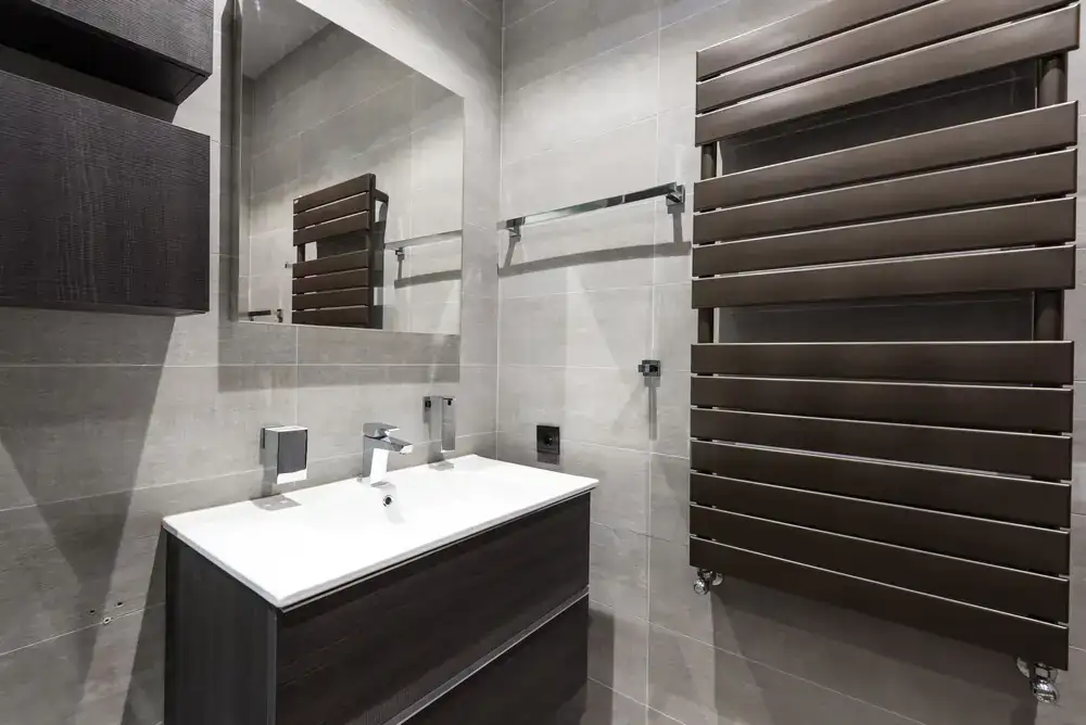 Modern double basin vanity unit